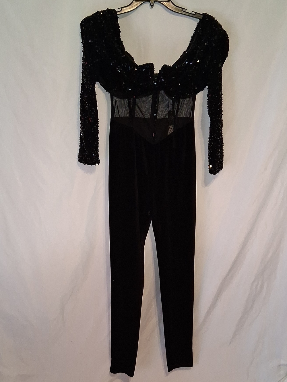 NWT Fashion Nova Special Invite Velvet Jumpsuit M - Picture 2 of 8
